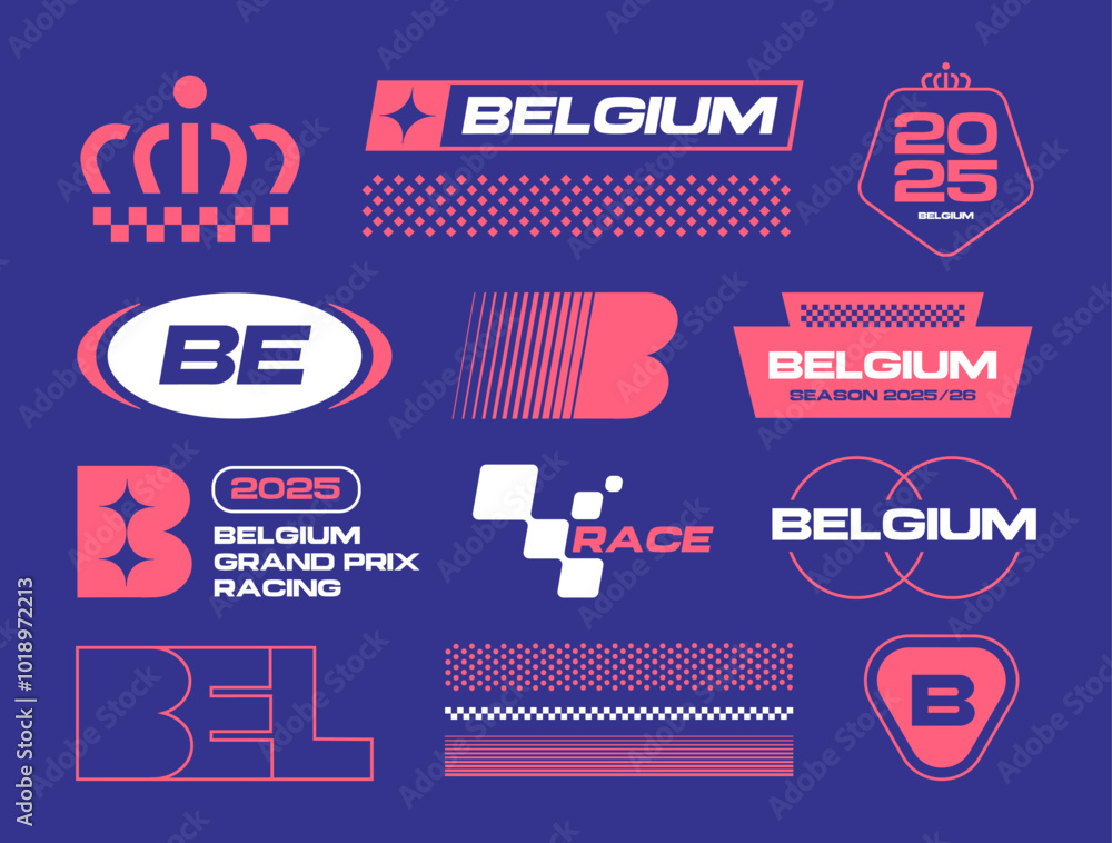 Set streetwear auto racing logo ideas for a clothing brand. Design ...