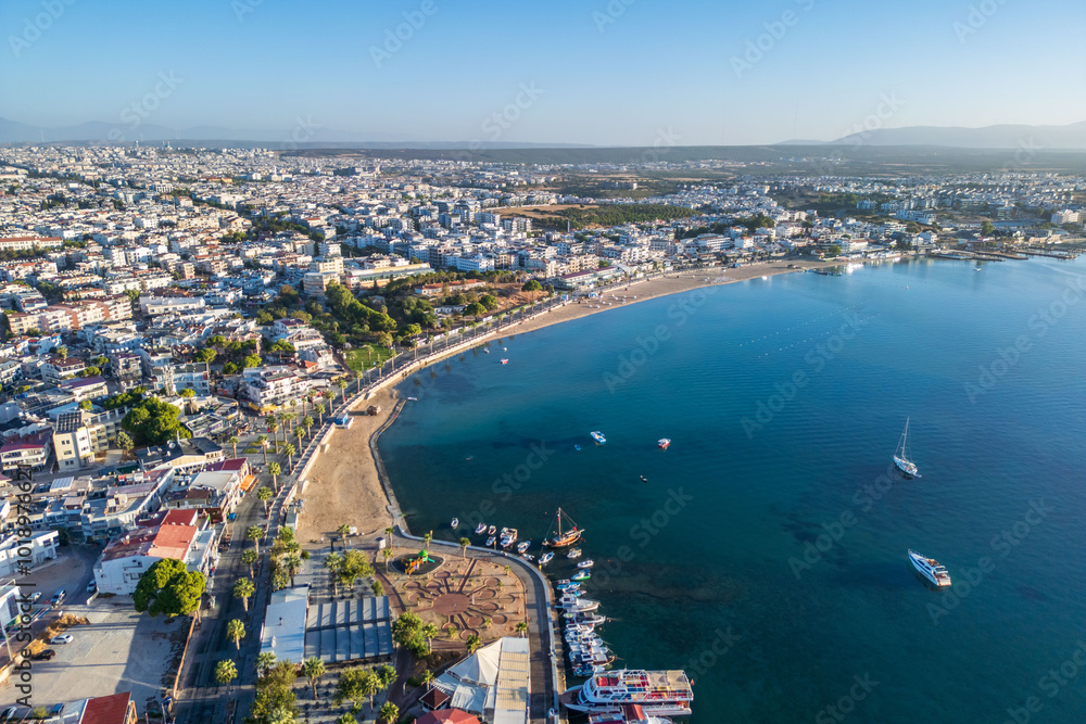 Obraz premium Didim coastline drone view in Turkey