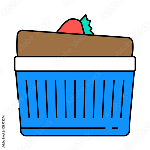 french cuisine souffle line icon vector. french cuisine souffle sign. isolated symbol illustration