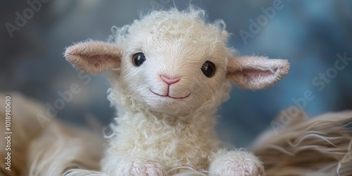 adorable stuffed animal lamb photo