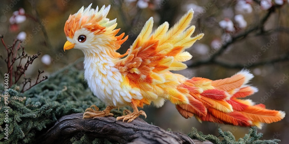 Fototapeta premium adorable stuffed animal phoenix