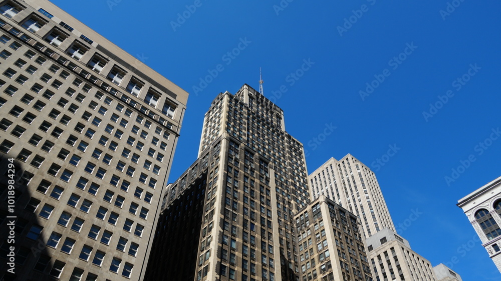 Fototapeta premium Chicago Downtown Skyscraper Buildings 