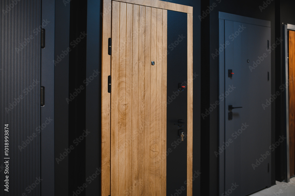 Obraz premium A set of interior doors. Exhibition sale in the store