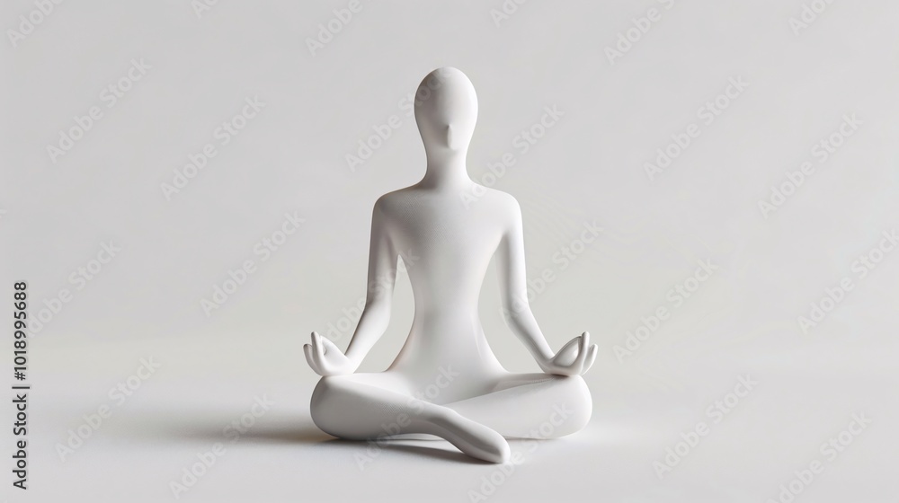 Serene White Sculpture Embracing Tranquility and Inner Peace Serene White Sculpture Embracing Tranquility and Inner Peace