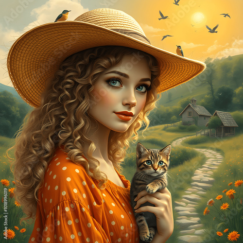girl in a hat