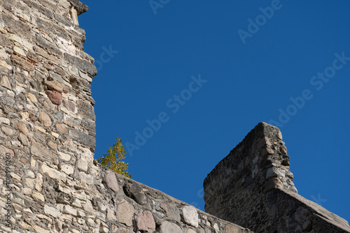 Ancient 18 th century castle walls. Abstract photo. photo