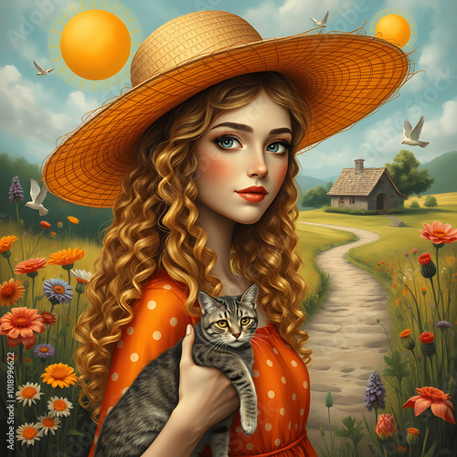 girl in a hat