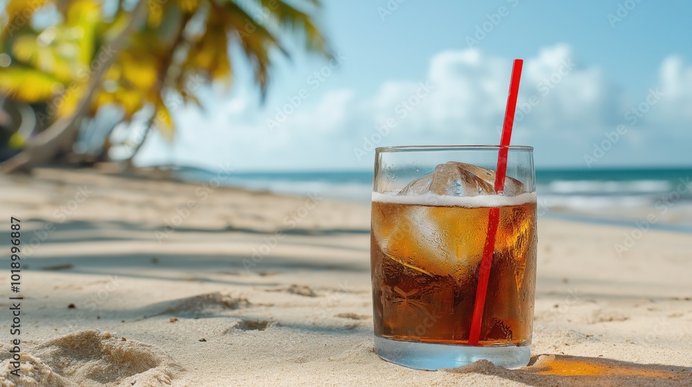 Cool Cola Drink with Ocean Breeze Cool Cola Drink with Ocean Breeze