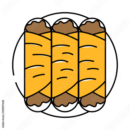 enchiladas mexican cuisine line icon vector. enchiladas mexican cuisine sign. isolated symbol illustration