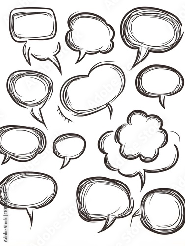 talking with a bubble saying quot