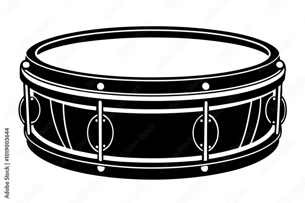 Snare Drum silhouette vector illustration Snare Drum silhouette vector illustration