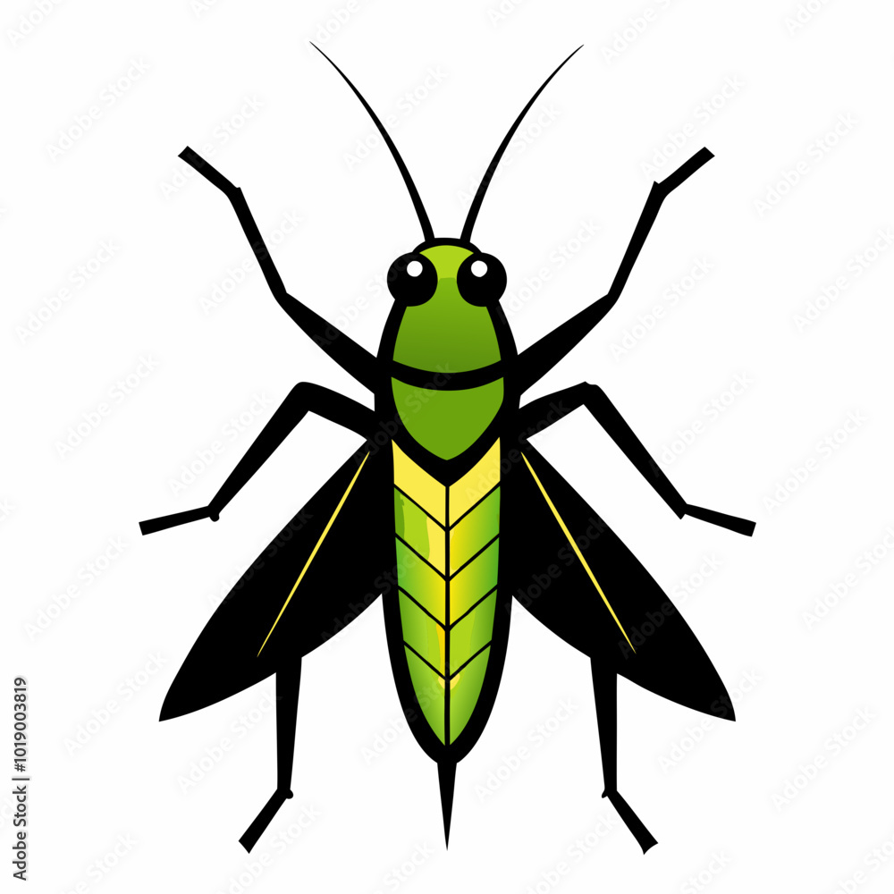 Locust minimalistic style vector design on a white background Locust minimalistic style vector design on a white background