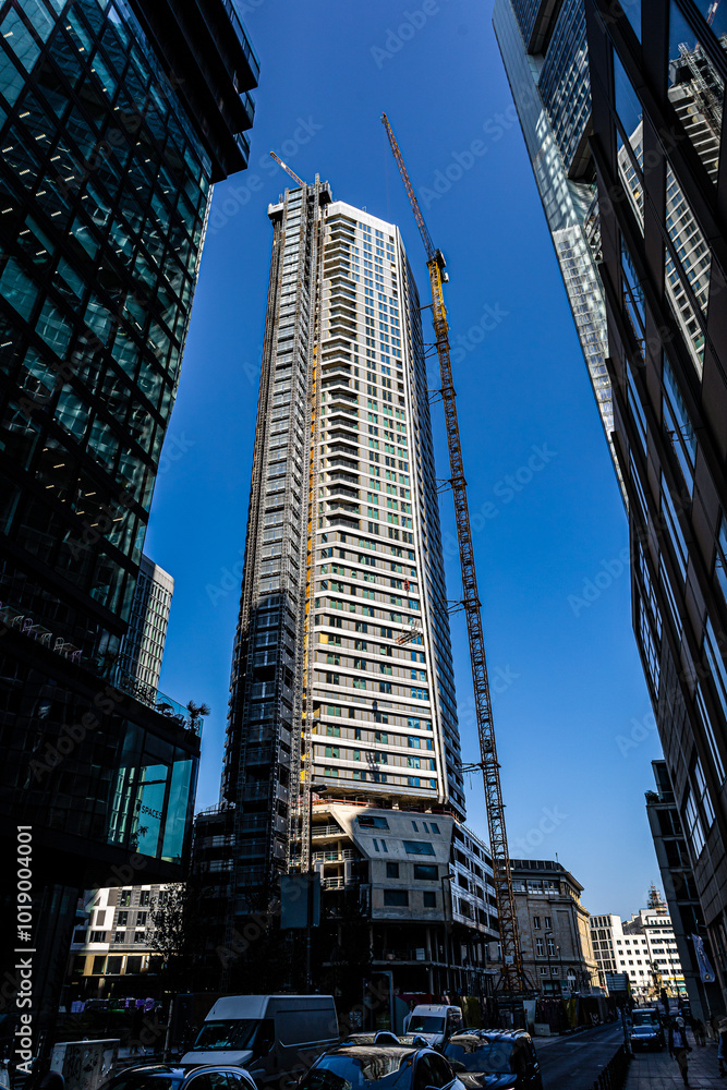 Naklejka premium Streets of Frankfurt am Main