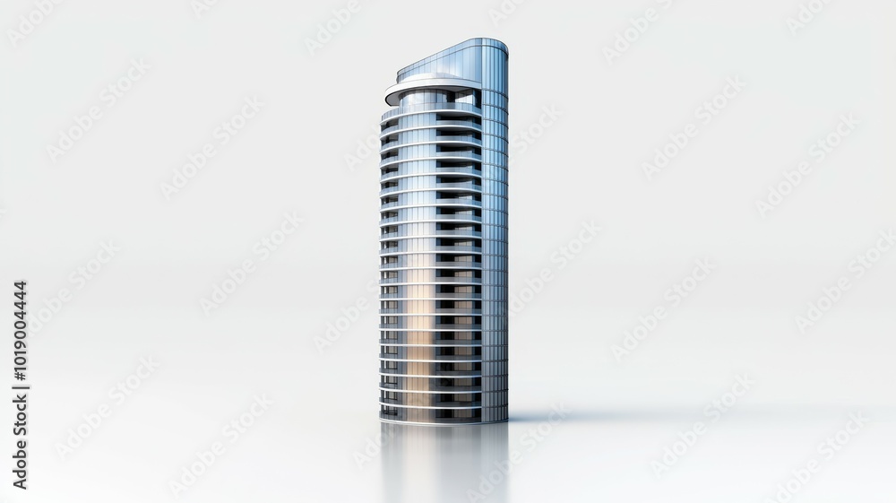 Modern skyscraper with unique design, located in a vibrant urban environment, showcasing innovative architecture Modern skyscraper with unique design, located in a vibrant urban environment, showcasing innovative architecture