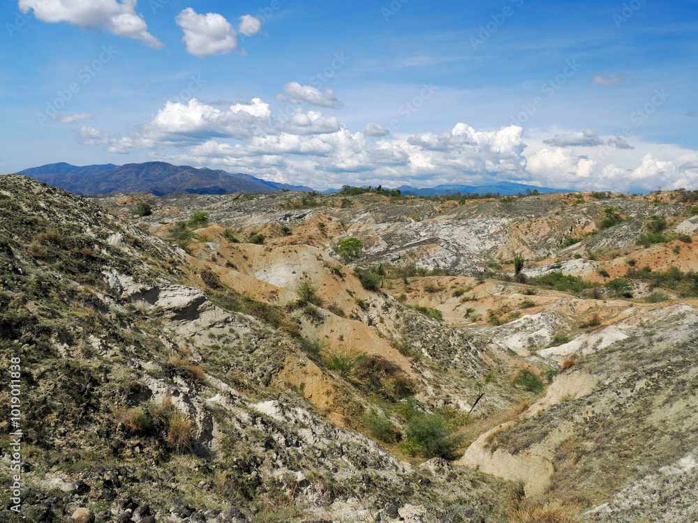 Totocoa desert and the Valley of Sorrows landscape view. Totocoa desert and the Valley of Sorrows landscape view.