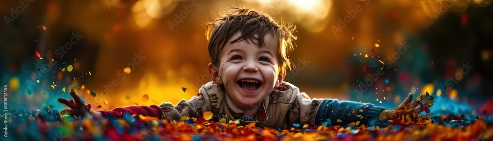 Children's creativity and imagination, vibrant colors, natural settings, photography, playful Children's creativity and imagination, vibrant colors, natural settings, photography, playful