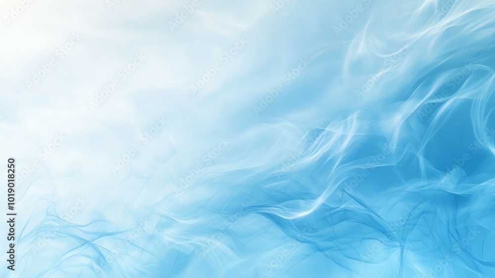 Gentle blue waves flow softly across a serene backdrop with hints of white clouds in the sky during daytime Gentle blue waves flow softly across a serene backdrop with hints of white clouds in the sky during daytime