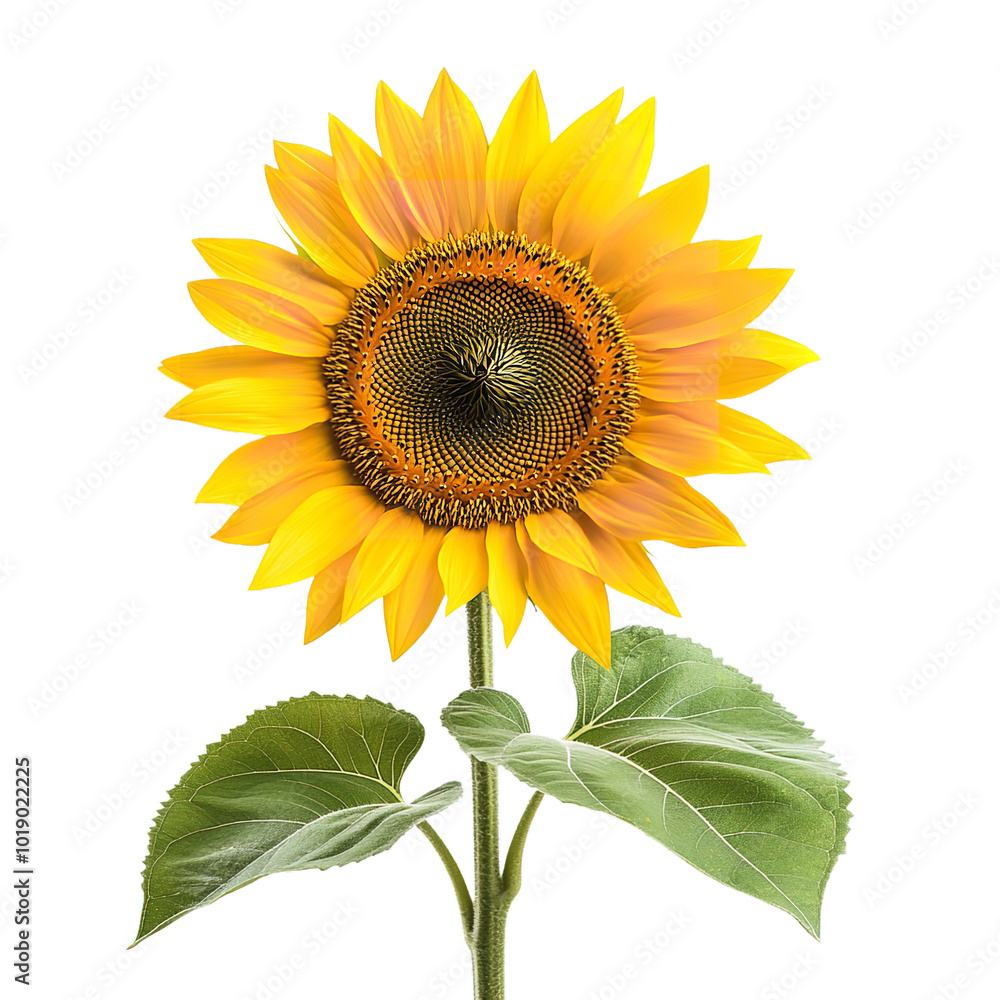 Fototapeta premium sunflower isolated on transparent background Generative AI