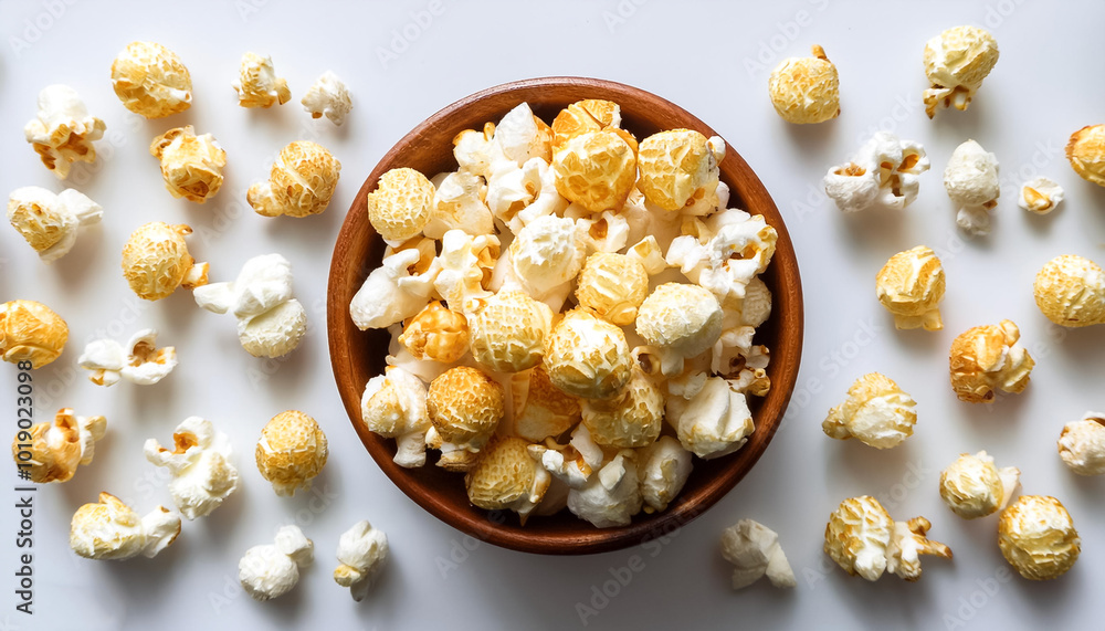 popcorn, isolated on a clean white background popcorn, isolated on a clean white background