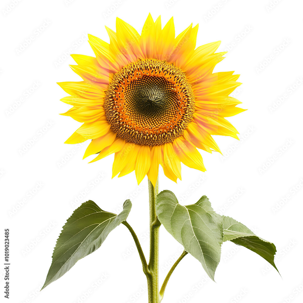 Fototapeta premium sunflower isolated on transparent background Generative AI