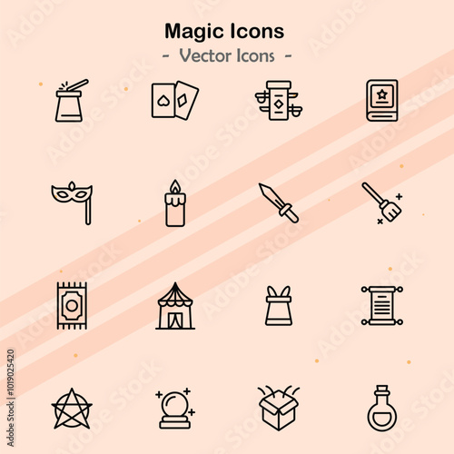Icons showcasing additional aspects of magic and magical themes.