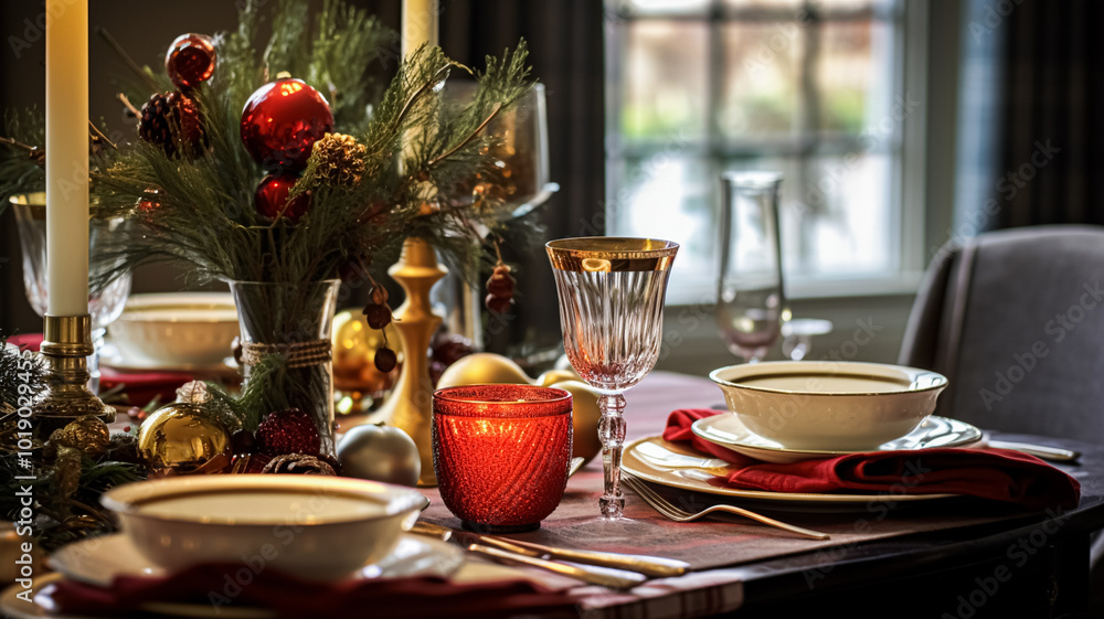Christmas holiday family breakfast, table setting decor and festive tablescape, English country and home styling inspiration Christmas holiday family breakfast, table setting decor and festive tablescape, English country and home styling inspiration