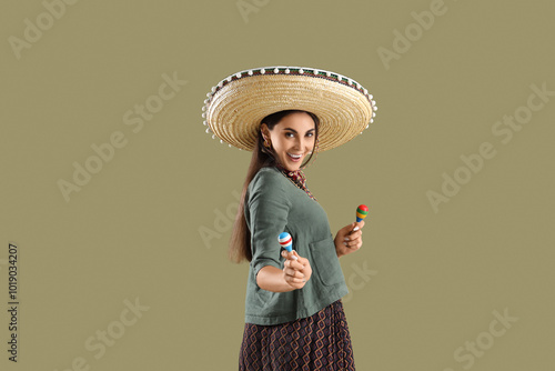 Beautiful woman in sombrero...