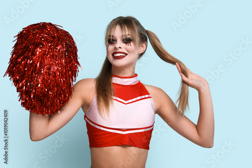 Young woman dressed for Hal...