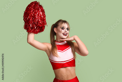 Young woman dressed for Hal...