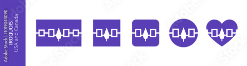 Flag of the Iroquois Confederacy. Haudenosaunee flag