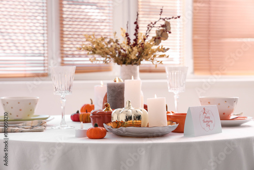 Festive table setting with ...