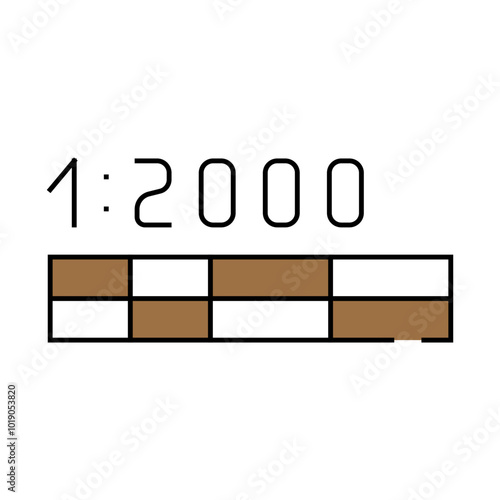 architectural scale drafter line icon vector. architectural scale drafter sign. isolated symbol illustration