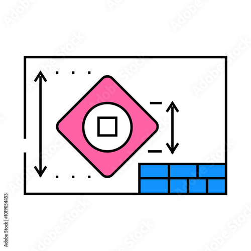 2d drafting architectural drafter line icon vector. 2d drafting architectural drafter sign. isolated symbol illustration