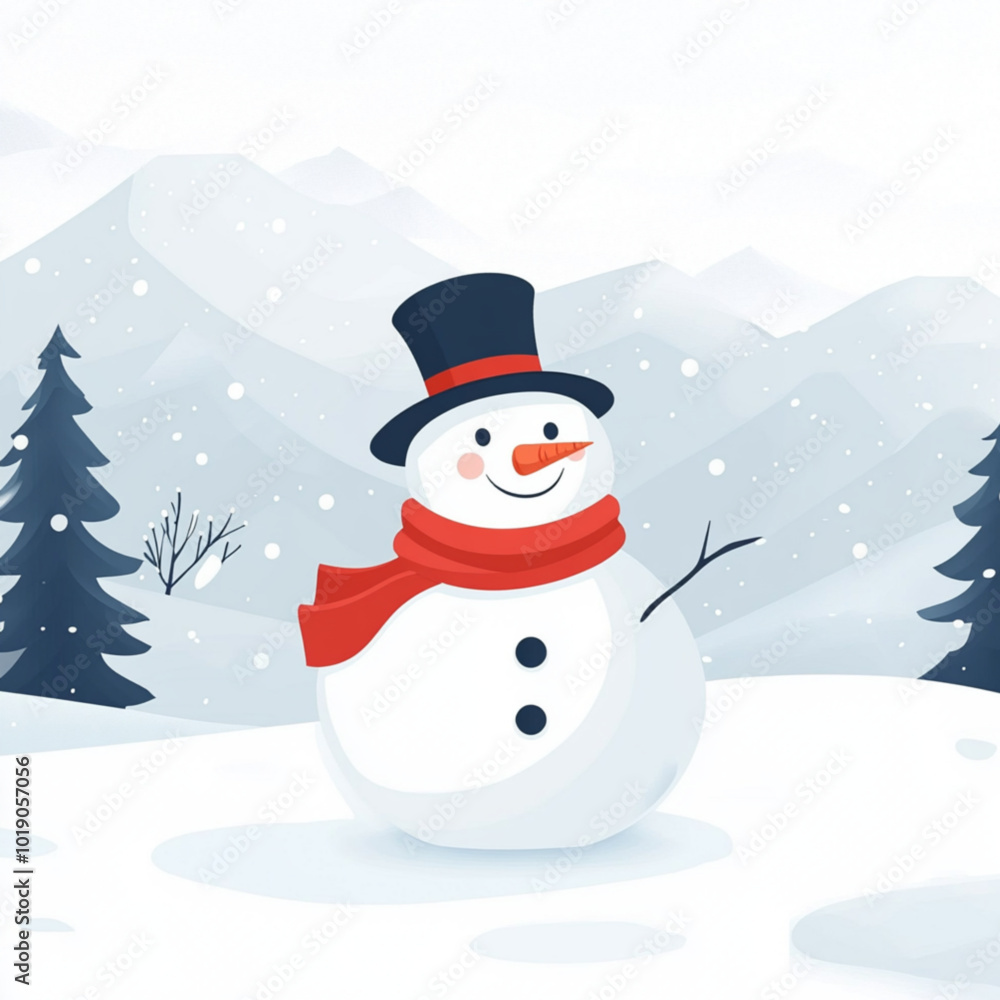 Fototapeta premium snowman of the snow