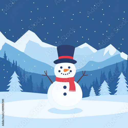 snowman in the forest