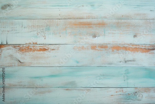 Light blue old shabby wooden background texture. Painted teal old rustic wooden wall. Abstract texture for furniture, office and home Interior