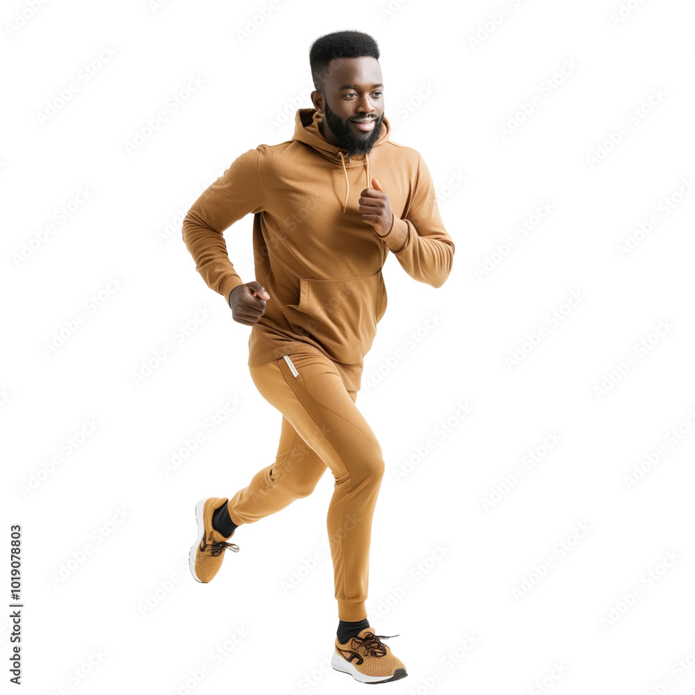 People jogging pose white background People jogging pose white background