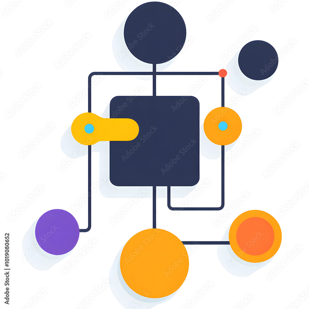 Abstract Diagram with Network Connections and Data Nodes Abstract Diagram with Network Connections and Data Nodes