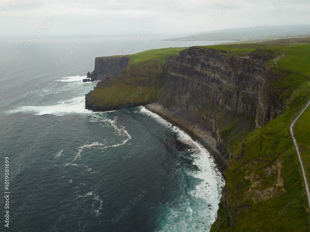 Flying Above the Stunning Cliffs of Moher, Ireland Flying Above the Stunning Cliffs of Moher, Ireland