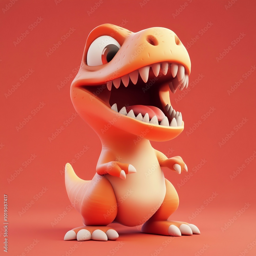 Obraz premium 3D Allosaurus Icon: Dinosaur Predator Illustration Logo