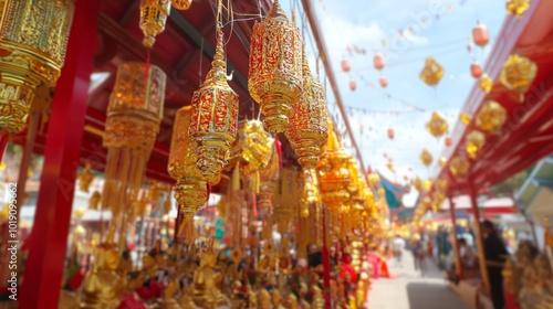 Vibrant Celebrations: Traditional Thai Festival of Food, Culture, and Colorful Delicacies