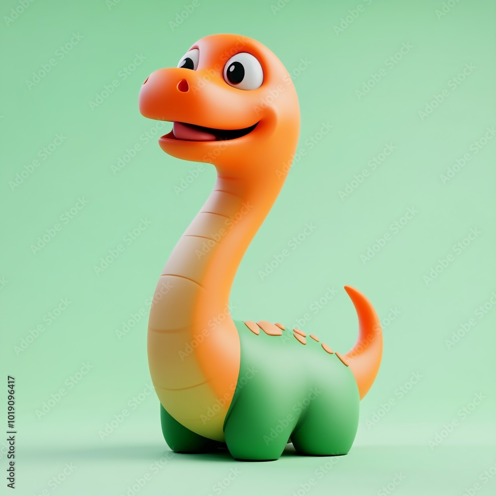 Fototapeta premium 3D Dreadnoughtus Icon: Giant Dinosaur Illustration Logo