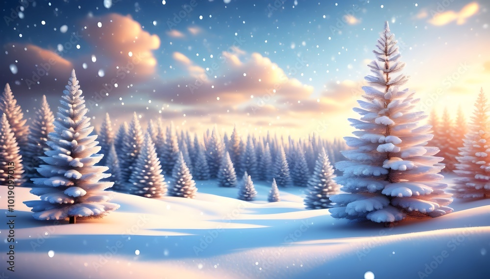 peaceful snowy pines basking in the bright winter sun and blue sky peaceful snowy pines basking in the bright winter sun and blue sky