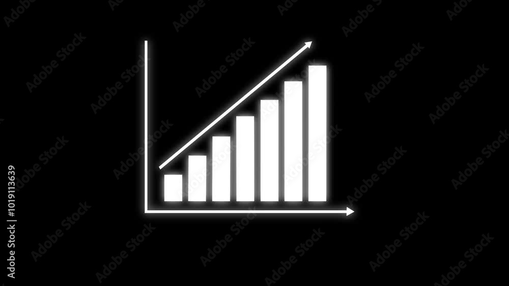 Graph with rising up arrow and bar stats, Financial data and diagrams showing a steady increase in profits .Business Growth Financial graph analysis. Rising bar graph Graph with rising up arrow and bar stats, Financial data and diagrams showing a steady increase in profits .Business Growth Financial graph analysis. Rising bar graph