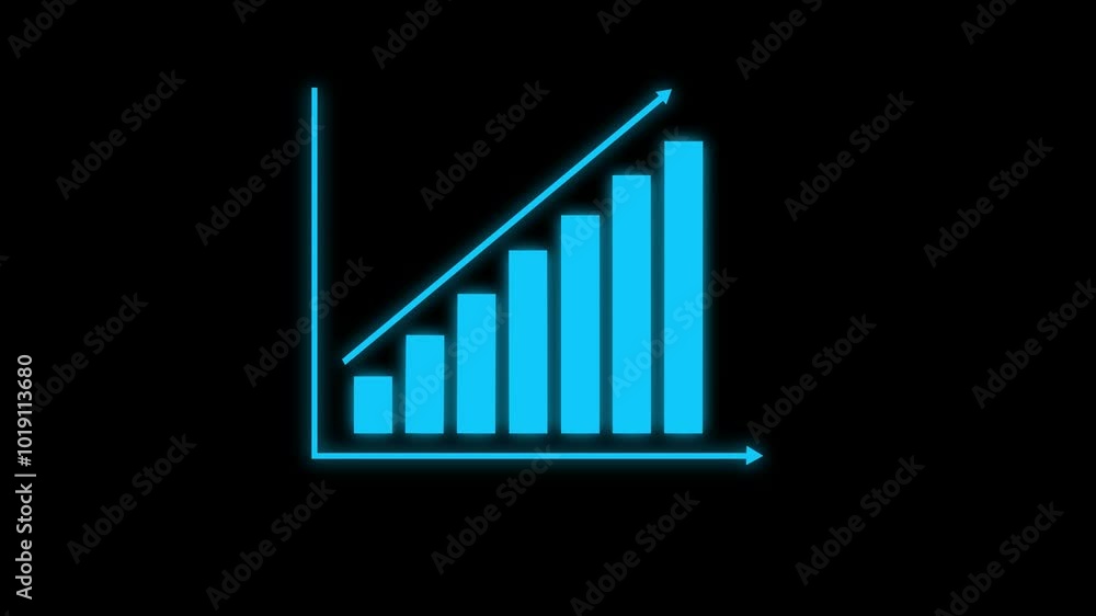 Graph with rising up arrow and bar stats, Financial data and diagrams showing a steady increase in profits .Business Growth Financial graph analysis. Rising bar graph Graph with rising up arrow and bar stats, Financial data and diagrams showing a steady increase in profits .Business Growth Financial graph analysis. Rising bar graph