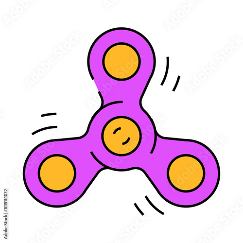 fidget spinner fidget toy line icon vector. fidget spinner fidget toy sign. isolated symbol illustration