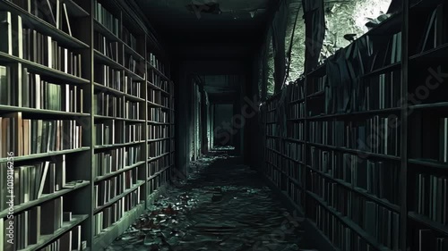 Wallpaper Mural Abandoned Library: A haunting glimpse into the past Torontodigital.ca