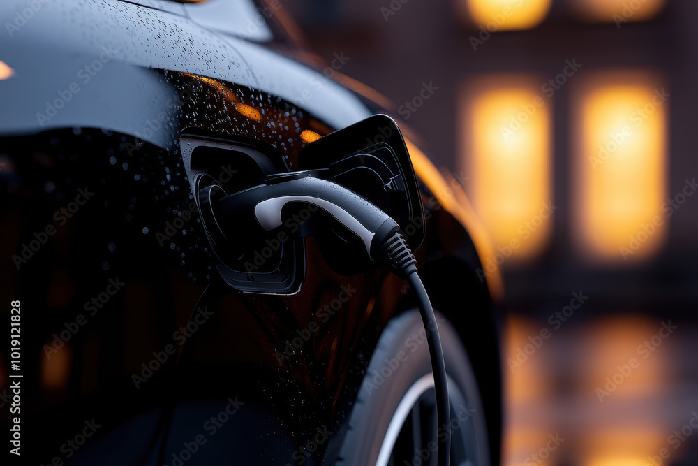 Close-Up of Electric Car Charging: Clean Energy Innovations and Sustainable Transport Solutions Close-Up of Electric Car Charging: Clean Energy Innovations and Sustainable Transport Solutions