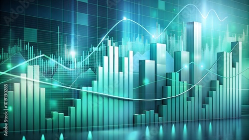 Wallpaper Mural Futuristic Financial Chart Torontodigital.ca