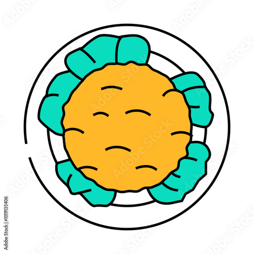 kisir turkish cuisine line icon vector. kisir turkish cuisine sign. isolated symbol illustration